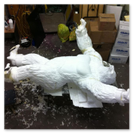 Silverback Alpha at cut styrofoam stage