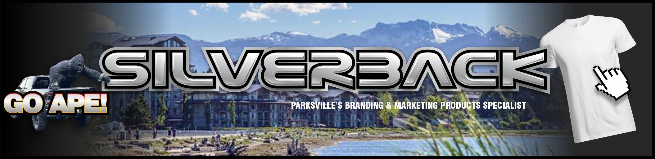 Parksville Custom screen printing and embroidery. Your custom T shirt specialist throughout the whole Vancouver Island. Fast printed t-shirts. 