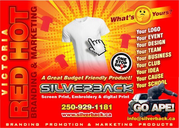Victoria BC Custom T-shirt provider.  A great Budget marketing product